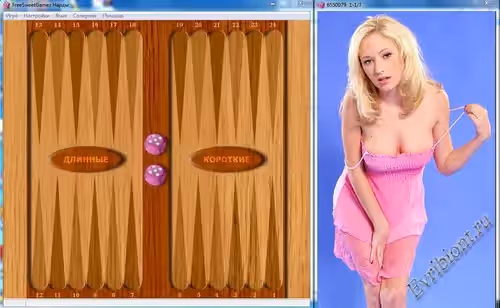 Стрип-нарды / Нарды на раздевания (Флеш игра)